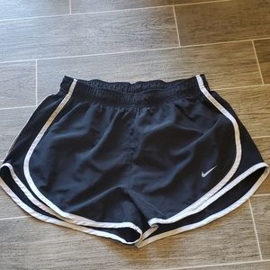 Black and white Nike shorts.